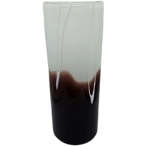 🏺 11" Vase Glass Purple and white with ground pommel